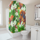 Rideaux De Douche Grenouille tropicale et teckel (En situation)