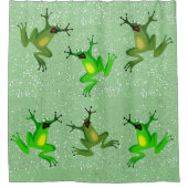 Rideaux De Douche Grenouille verte gouttes Abstraites (Devant)