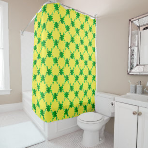 Rideaux De Douche Grenouilles mignonnes de bande dessinée