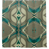 Rideaux De Douche Grey and Blue Abstract (Devant)