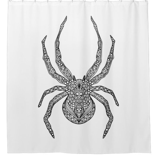 Rideaux De Douche Griffonnage d'araignée (Devant)