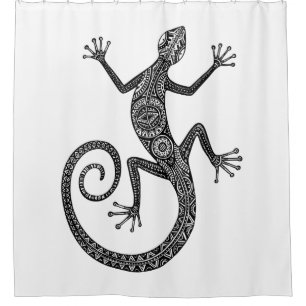 Rideaux De Douche Griffonnage de lézard ou de salamandre