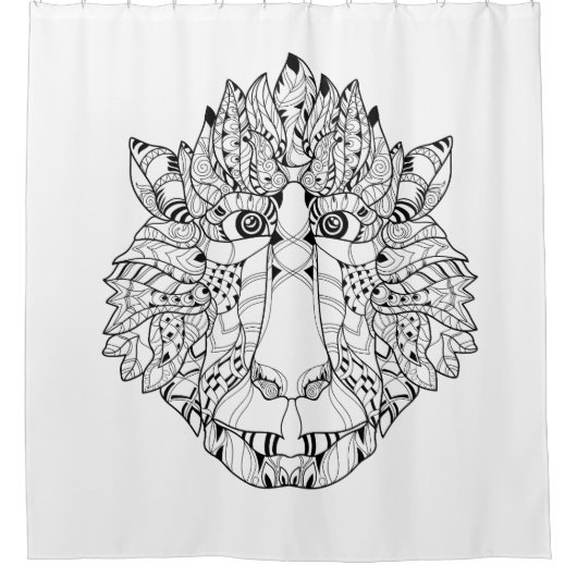 Rideaux De Douche Griffonnage de tête de singe (Devant)