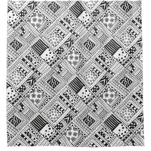 Rideaux De Douche Griffonnage indien de motif (Devant)