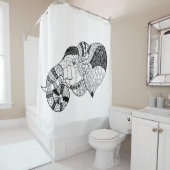 Rideaux De Douche Griffonnage principal de Zenstyle d'éléphant (En situation)