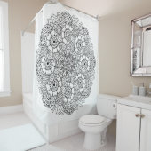 Rideaux De Douche Griffonnage rond de conception (En situation)