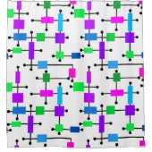 Rideaux De Douche Grille de couleurs cool (Devant)