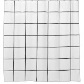 Rideaux De Douche Grille noir et blanc (Devant)