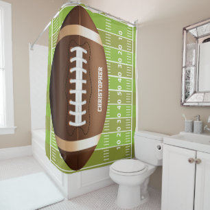 Rideaux De Douche Grille personnalisée Football sur le terrain