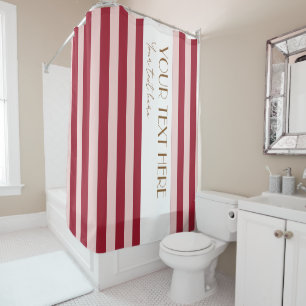 Rideaux De Douche Grilles colorées Stylo moderne rouge Personnalisé