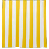 Rideaux De Douche Grilles Verticales Jaune Et Blanc Gratté (Devant)