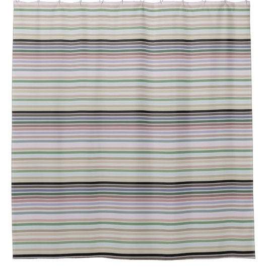 Rideaux De Douche Gris avec bande rose pastel (Devant)