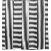 Rideaux De Douche Gris et blanc Géométrique (Devant)