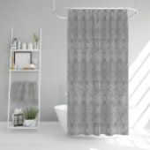 Rideaux De Douche Gris fibreux de graines de pieuvre textile à motif