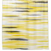 Rideaux De Douche Gris jaune Abstrait rayures (Devant)