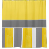 Rideaux De Douche Gris Jaune Gris Blanc Gris Moderne 2 (Devant)