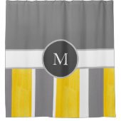 Rideaux De Douche Gris Jaune Gris Blanc Gris Moderne 2 (Devant)