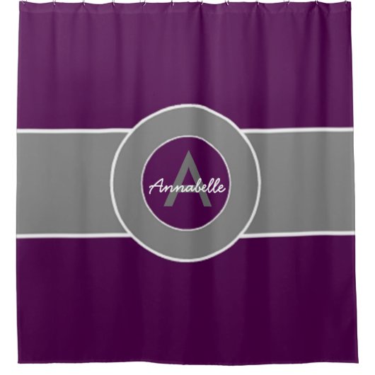 Rideaux De Douche Gris pourpre (Devant)