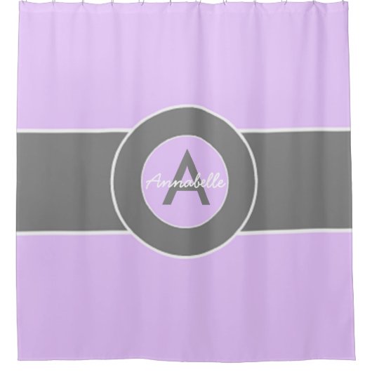 Rideaux De Douche Gris pourpre clair (Devant)