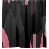 Rideaux De Douche Gris rose et Abstrait noir (Devant)