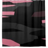 Rideaux De Douche Gris rose et Abstrait noir (Devant)