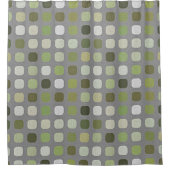 Rideaux De Douche Gris Sage Olive Green Round Carrés Art (Devant)