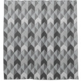 Rideaux De Douche Gris texturé géométrique. (Devant)
