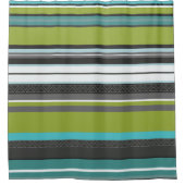 Rideaux De Douche Gris vert, turquoise et gris (Devant)
