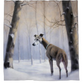 Rideaux De Douche Grise Italienne Laisser Il Neige Noël (Devant)