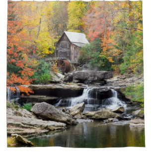 Rideaux De Douche Grist Mill à Glade Creek Pittoresque Virginie-Occ