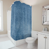Rideaux De Douche Gros plan bleu jean texture (En situation)