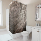 Rideaux De Douche Gros plan en cuir élégant : Motif texturé (En situation)