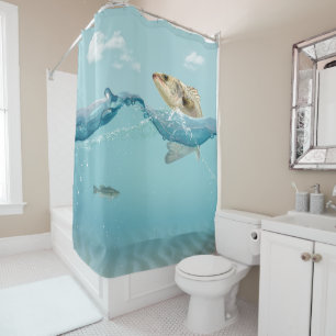 Rideaux De Douche Gros poissons dans l'eau