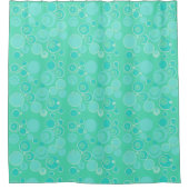 Rideaux De Douche Grosses bulles dans le Merci Turquoise partout (Devant)