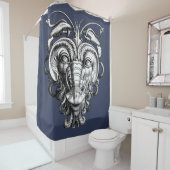 Rideaux De Douche Grotesque de la Renaissance Gargoyle Face Homard H (En situation)