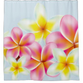 Rideaux De Douche Groupe tropical de fleurs de Plumeria (Devant)