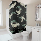 Rideaux De Douche Grue japonaise élégante : représentation artistiqu (En situation)