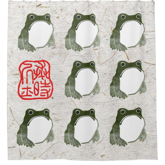 Rideaux De Douche Grumpy Grenouille japonaise crapaud 19ème siècle (Devant)