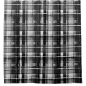 Rideaux De Douche Grund Black Blanc Flannel Plaid Tartan Design (Devant)