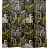 Rideaux De Douche Grunge abstrait, marron monochrome (Devant)
