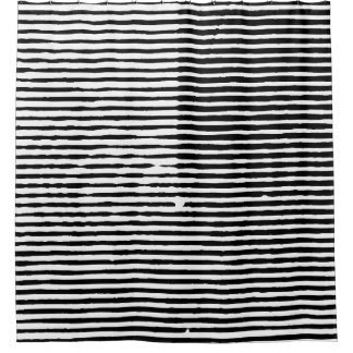 Rideaux De Douche grunge art abstrait brut aléatoire lignes horizont