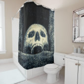 Rideaux De Douche Grunge Grinning Skull In A Shrine (En situation)
