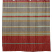 Rideaux De Douche Grunge Grunge Moderne Rouge Caramel Vert Blanc (Devant)