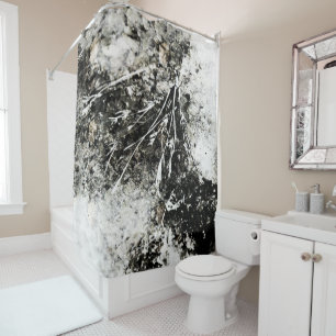 Rideaux De Douche Grunge Nature séché Plante Formes organiques Neu