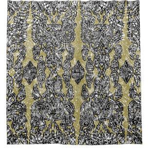 Rideaux De Douche  grunge sans soudure patternethnic floral cambodgi
