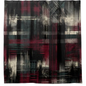 Rideaux De Douche Grungy alternative Grunge Plaid Motif (Devant)