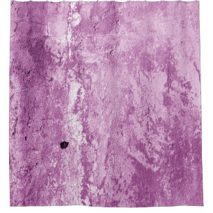 Rideaux De Douche Grungy texture murale en violet. Résumé