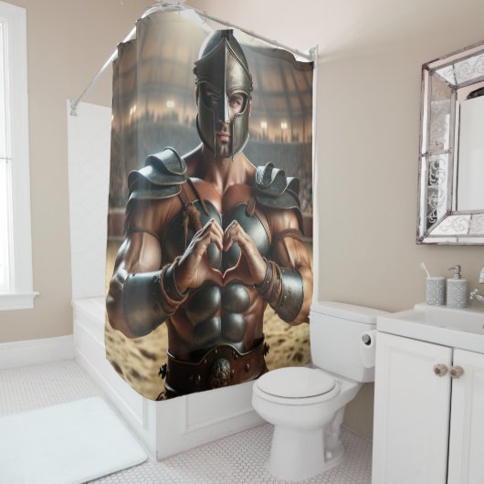 Rideaux De Douche Guerrier (En situation)