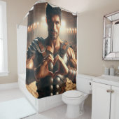 Rideaux De Douche Guerrier (En situation)
