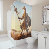 Rideaux De Douche guerrier girafe (En situation)